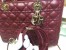 Dior Lady Dior Large Bag in Bordeaux Cannage Lambskin