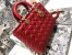 Dior Lady Dior Large Bag in Red Cannage Lambskin