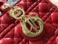 Dior Lady Dior Large Bag in Red Cannage Lambskin