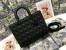 Dior Lady Dior Large Bag in Black Ultramatte Cannage Calfskin