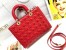 Dior Lady Dior Large Bag in Red Patent Cannage Calfskin