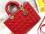 Dior Lady Dior Large Bag in Red Patent Cannage Calfskin