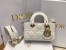 Dior Lady D-Joy Micro Bag In White Cannage Lambskin