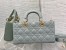 Dior Lady D-Joy Medium Bag in Grey Patent Cannage Calfskin