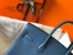Hermes Birkin 25cm Bag in Blue Agate Clemence Leather with GHW