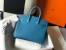 Hermes Birkin 25cm Bag in Blue Jean Clemence Leather with GHW