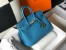 Hermes Birkin 25cm Bag in Blue Jean Clemence Leather with GHW