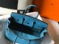 Hermes Birkin 25cm Bag in Blue Jean Clemence Leather with GHW