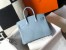 Hermes Birkin 25cm Bag in Blue Lin Clemence Leather with GHW