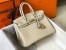 Hermes Birkin 25cm Bag in Craie Clemence Leather with GHW