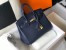 Hermes Birkin 25cm Bag in Navy Blue Clemence Leather with GHW