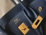 Hermes Birkin 25cm Bag in Navy Blue Clemence Leather with GHW