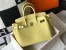 Hermes Birkin 25cm Bag in Jaune Poussin Clemence Leather with GHW