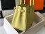 Hermes Birkin 25cm Bag in Jaune Poussin Clemence Leather with GHW