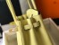 Hermes Birkin 25cm Bag in Jaune Poussin Clemence Leather with GHW