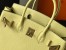 Hermes Birkin 25cm Bag in Jaune Poussin Clemence Leather with GHW