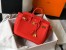 Hermes Birkin 25cm Bag in Red Clemence Leather with GHW