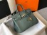 Hermes Birkin 25cm Bag in Vert Amande Clemence Leather with GHW