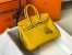 Hermes Birkin 25cm Bag in Yellow Clemence Leather with GHW