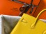 Hermes Birkin 25cm Bag in Yellow Clemence Leather with GHW
