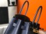 Hermes Birkin 30cm Bag in Dark Blue Clemence Leather with GHW