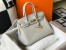 Hermes Birkin 30cm Bag in Pearl Grey Clemence Leather with GHW
