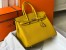Hermes Birkin 35cm Bag in Yellow Clemence Leather with GHW