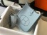 Hermes Mini Evelyne 16 Amazone Bag in Blue Lin Clemence Leather