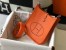 Hermes Mini Evelyne 16 Amazone Bag in Orange Clemence Leather