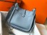 Hermes Evelyne III 29 Bag in Blue Lin Clemence Leather