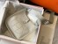 Hermes Evelyne III 29 Bag in Pearl Grey Clemence Leather
