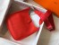 Hermes Evelyne III 29 Bag in Red Clemence Leather