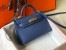 Hermes Kelly Mini II Sellier Bag in Blue Agate Epsom Leather