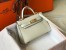 Hermes Kelly Mini II Sellier Bag in Craie Epsom Leather