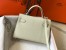 Hermes Kelly Mini II Sellier Bag in Craie Epsom Leather