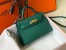 Hermes Kelly Mini II Sellier Bag in Malachite Epsom Leather