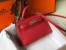Hermes Kelly Mini II Sellier Bag in Red Epsom Leather