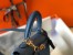 Hermes Kelly 25cm Retourne Bag in Blue Agate Clemence Leather with GHW