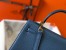 Hermes Kelly 25cm Retourne Bag in Blue Agate Clemence Leather with GHW