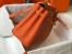 Hermes Kelly 25cm Retourne Bag in Orange Clemence Leather with GHW