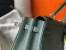 Hermes Kelly 25cm Retourne Bag in Vert Amande Clemence Leather with GHW