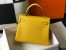 Hermes Kelly 25cm Retourne Bag in Yellow Clemence Leather with GHW