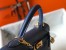 Hermes Kelly 25cm Sellier Bag in Blue Agate Epsom Leather with GHW