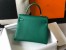 Hermes Kelly 28cm Retourne Bag in Malachite Clemence Leather with GHW