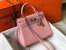Hermes Kelly 28cm Retourne Bag in Pink Clemence Leather with GHW