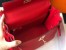 Hermes Kelly 28cm Retourne Bag in Red Clemence Leather with GHW