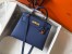 Hermes Kelly 28cm Sellier Bag in Blue Agate Epsom Leather with GHW