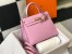 Hermes Kelly 28cm Sellier Bag in Mauve Sylvestre Epsom Leather with GHW