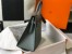Hermes Kelly 28cm Sellier Bag in Vert Amande Epsom Leather with GHW