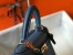 Hermes Kelly 32cm Retourne Bag in Blue Agate Clemence Leather with GHW